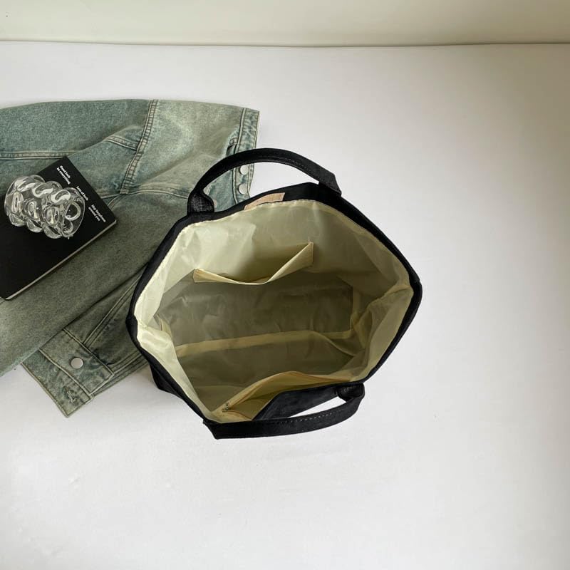 Cohawk Suede Tote Bag for Women Large Soft Tote Bag for Work Travel Letter Print Hobo Bag Fashion Handbag - Image 5